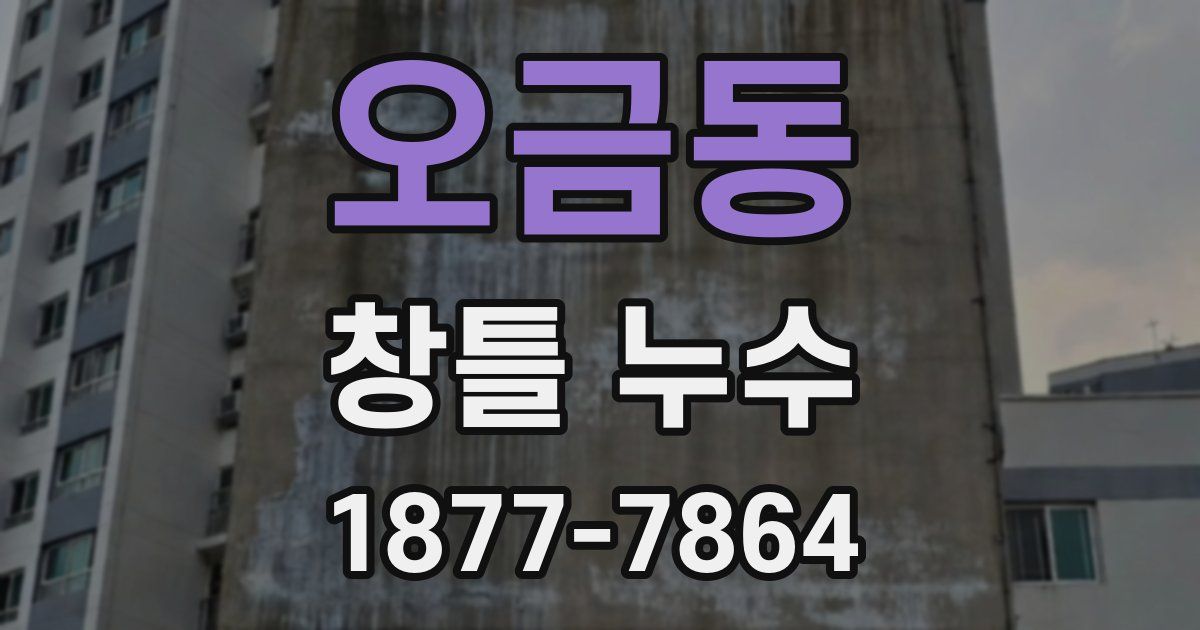 오금동 창틀 누수