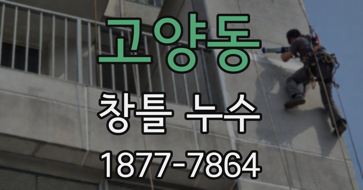 고양동 창틀 누수