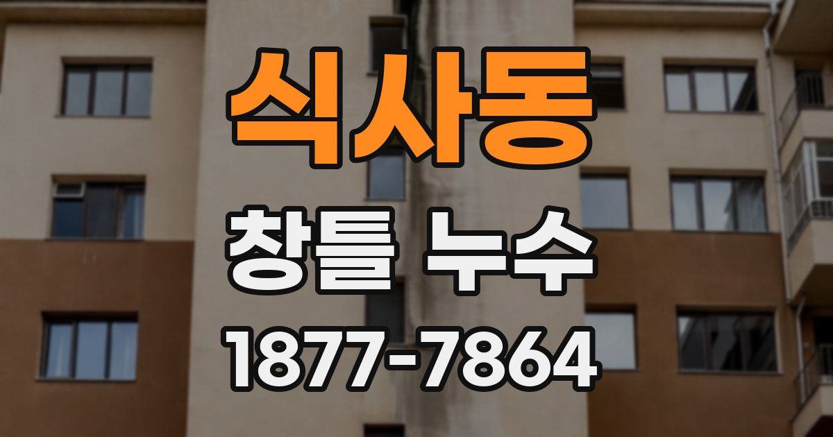 식사동 창틀 누수