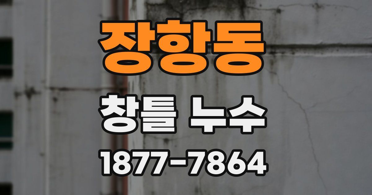 장항동 창틀 누수