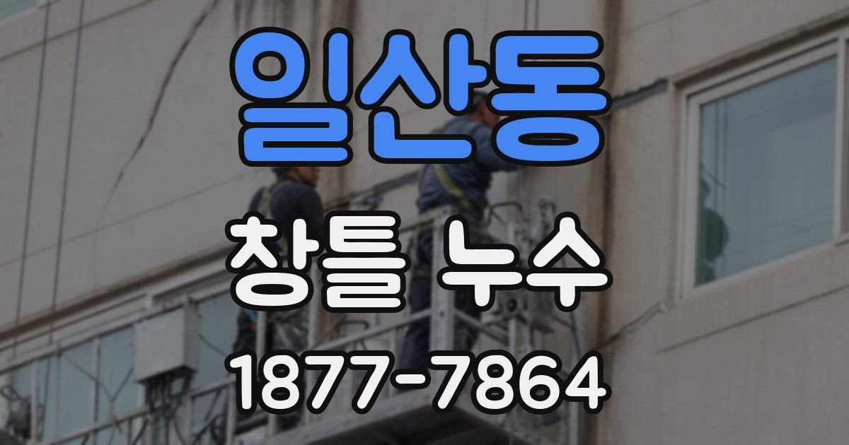 일산동 창틀 누수