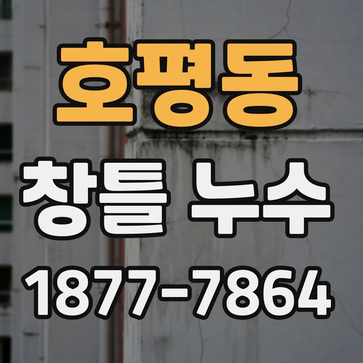 호평동 창틀 누수