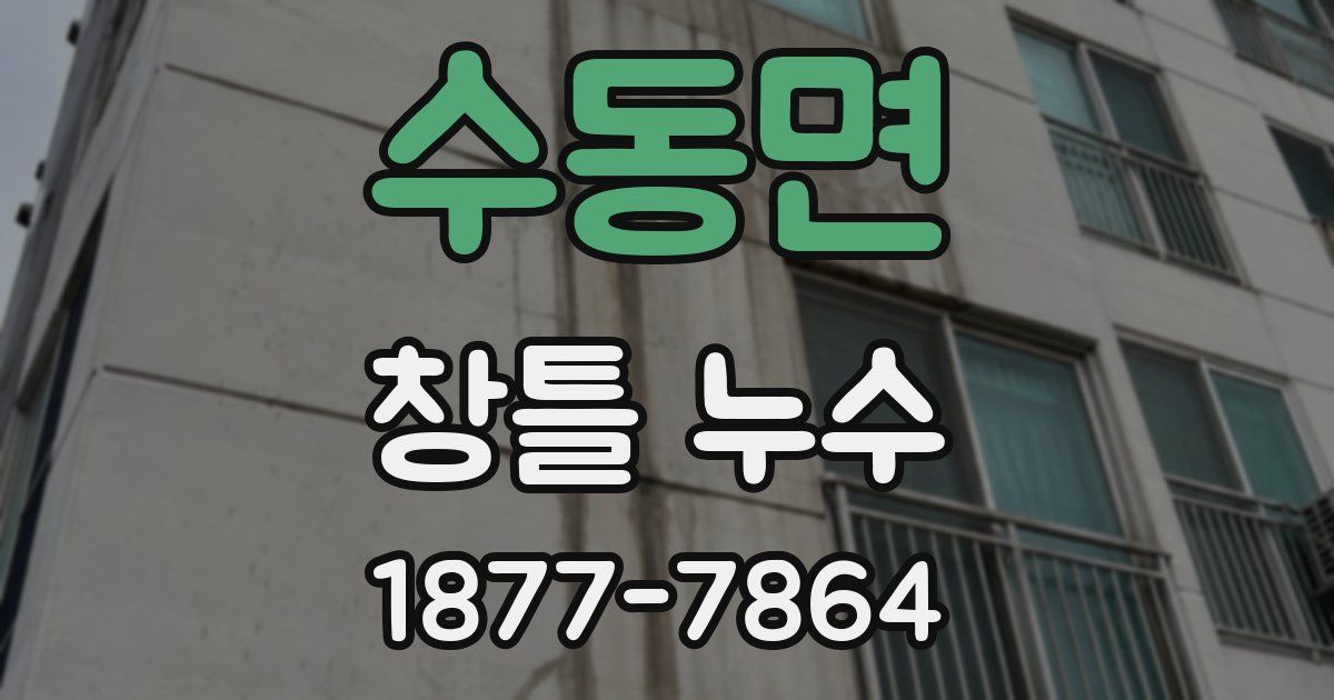 수동면 창틀 누수