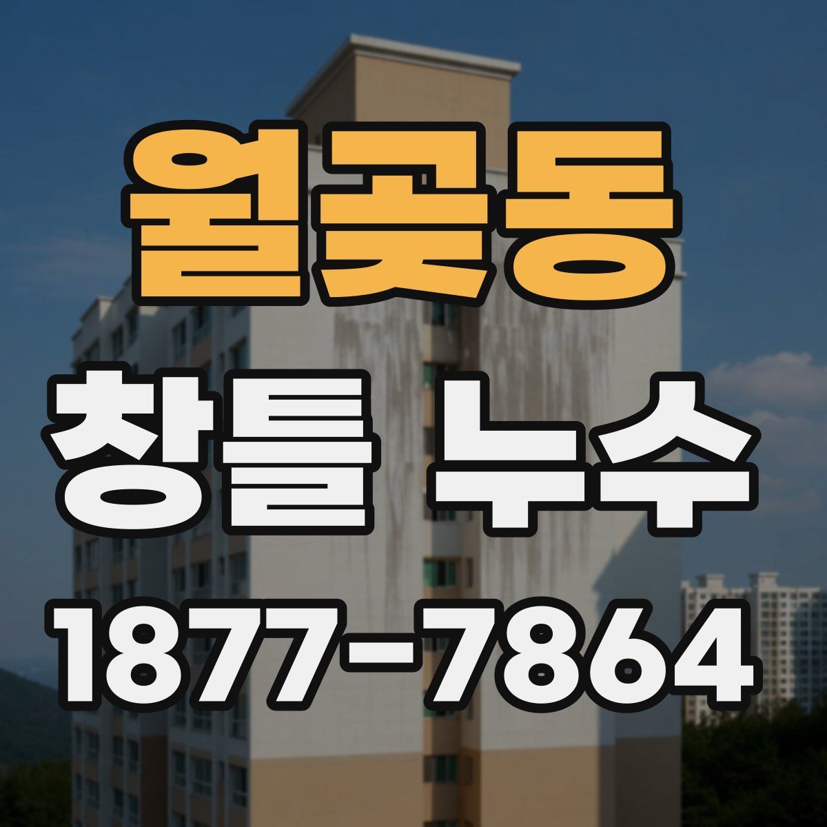 월곶동 창틀 누수