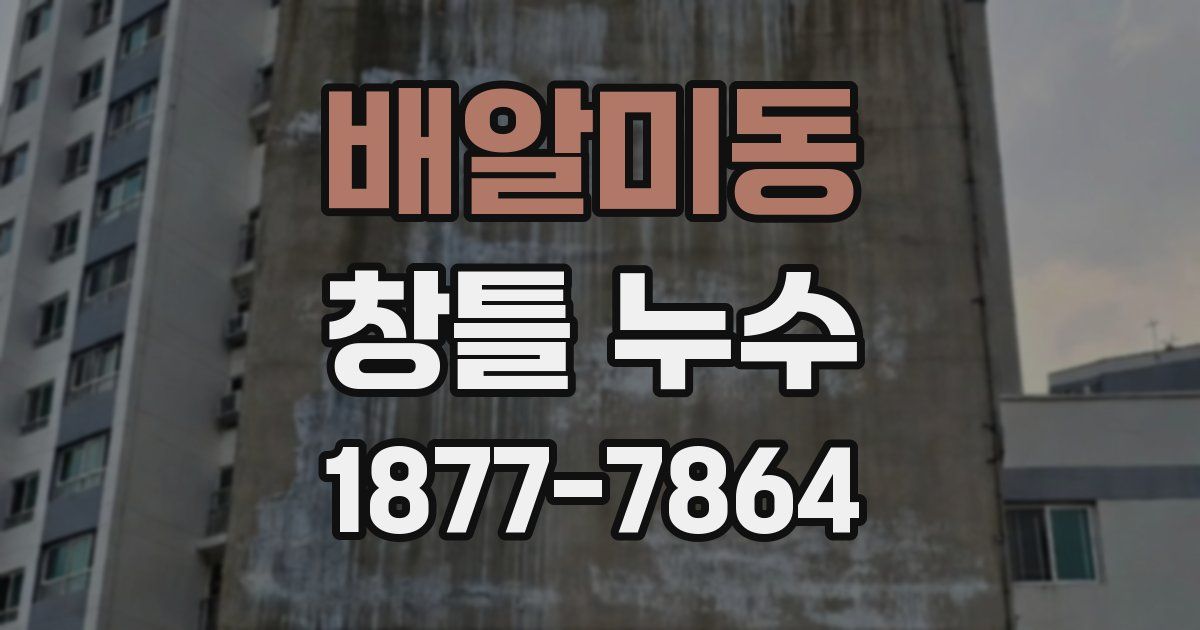 배알미동 창틀 누수