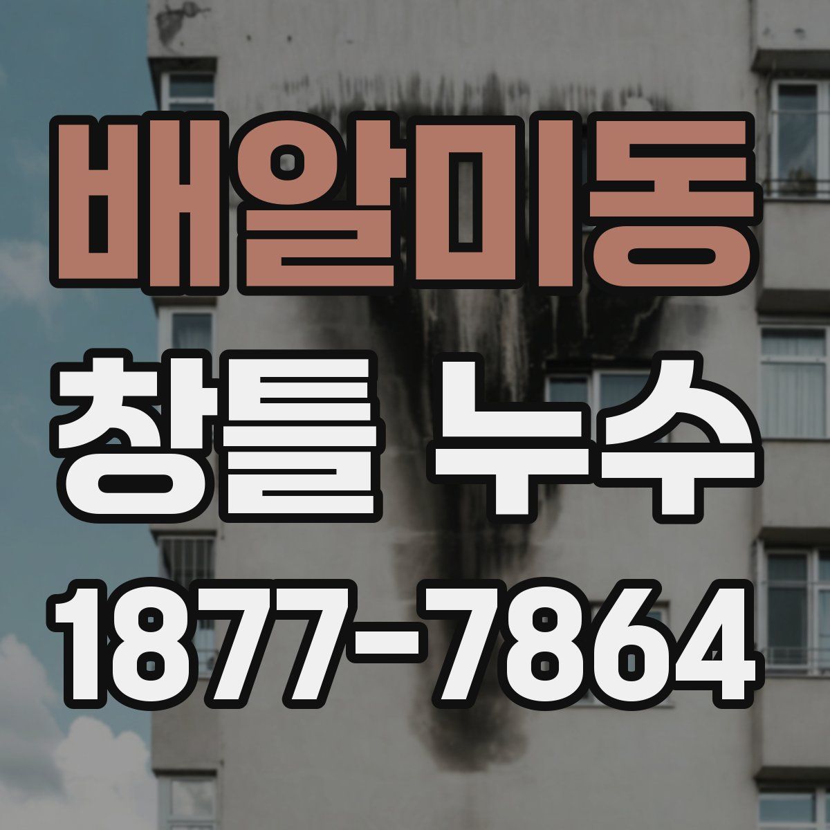 배알미동 창틀 누수