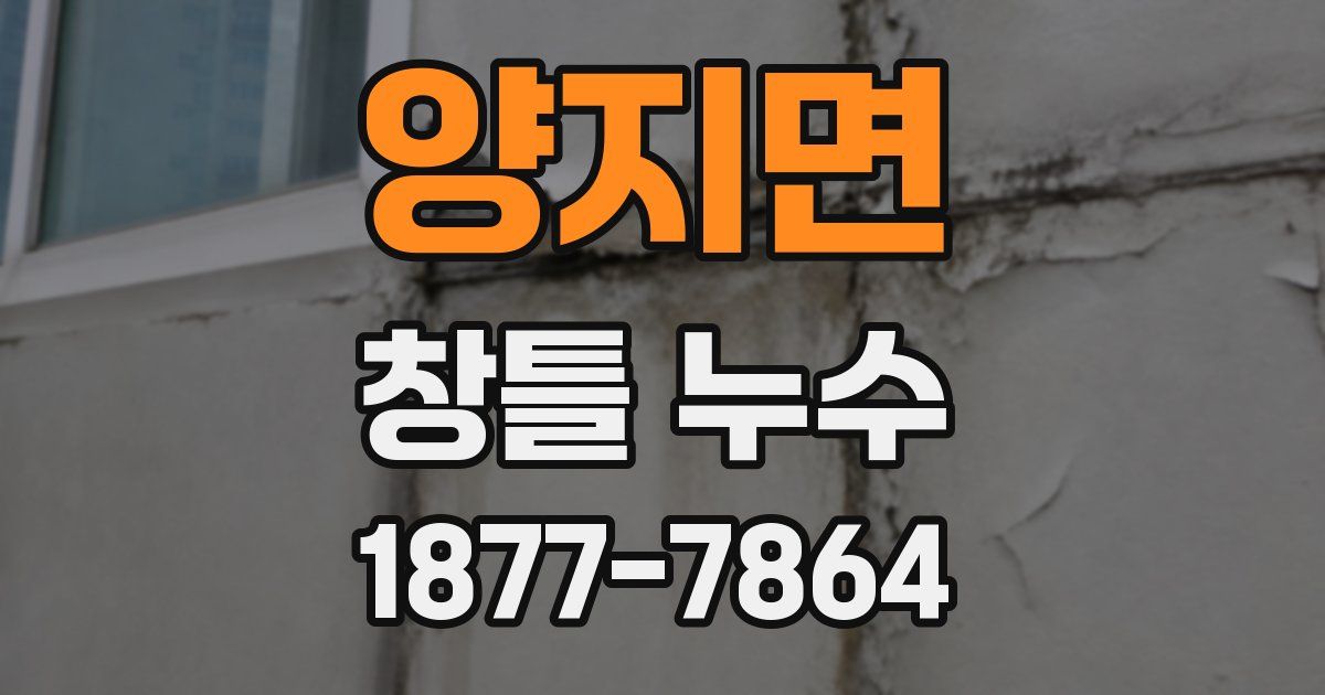 양지면 창틀 누수