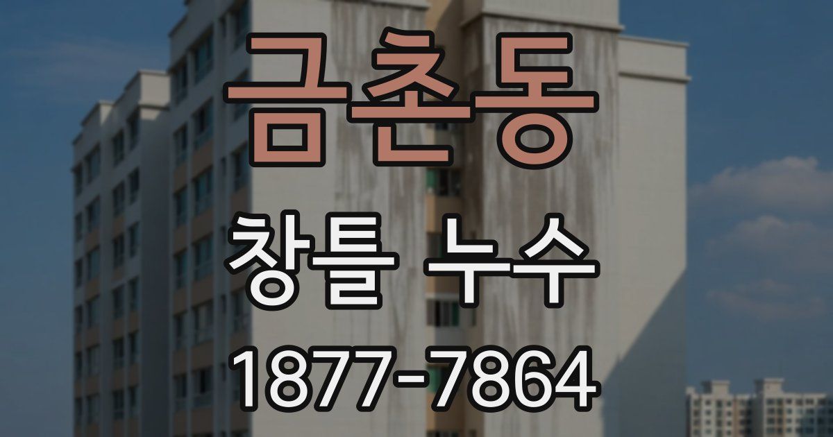 금촌동 창틀 누수