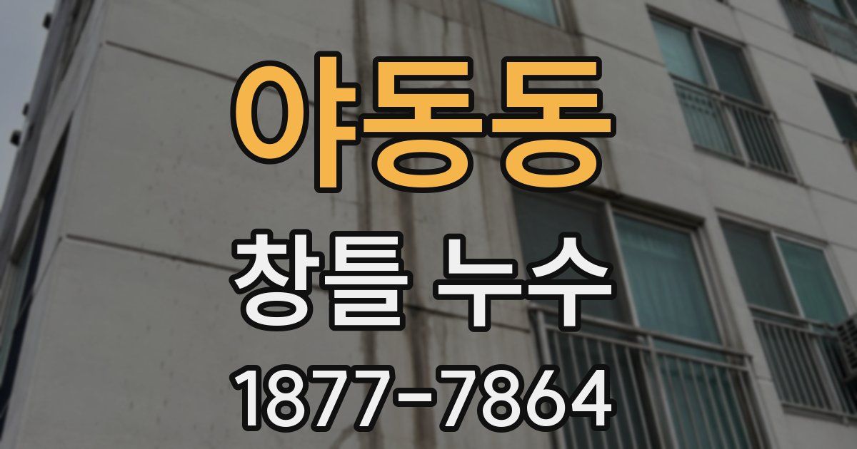 야동동 창틀 누수