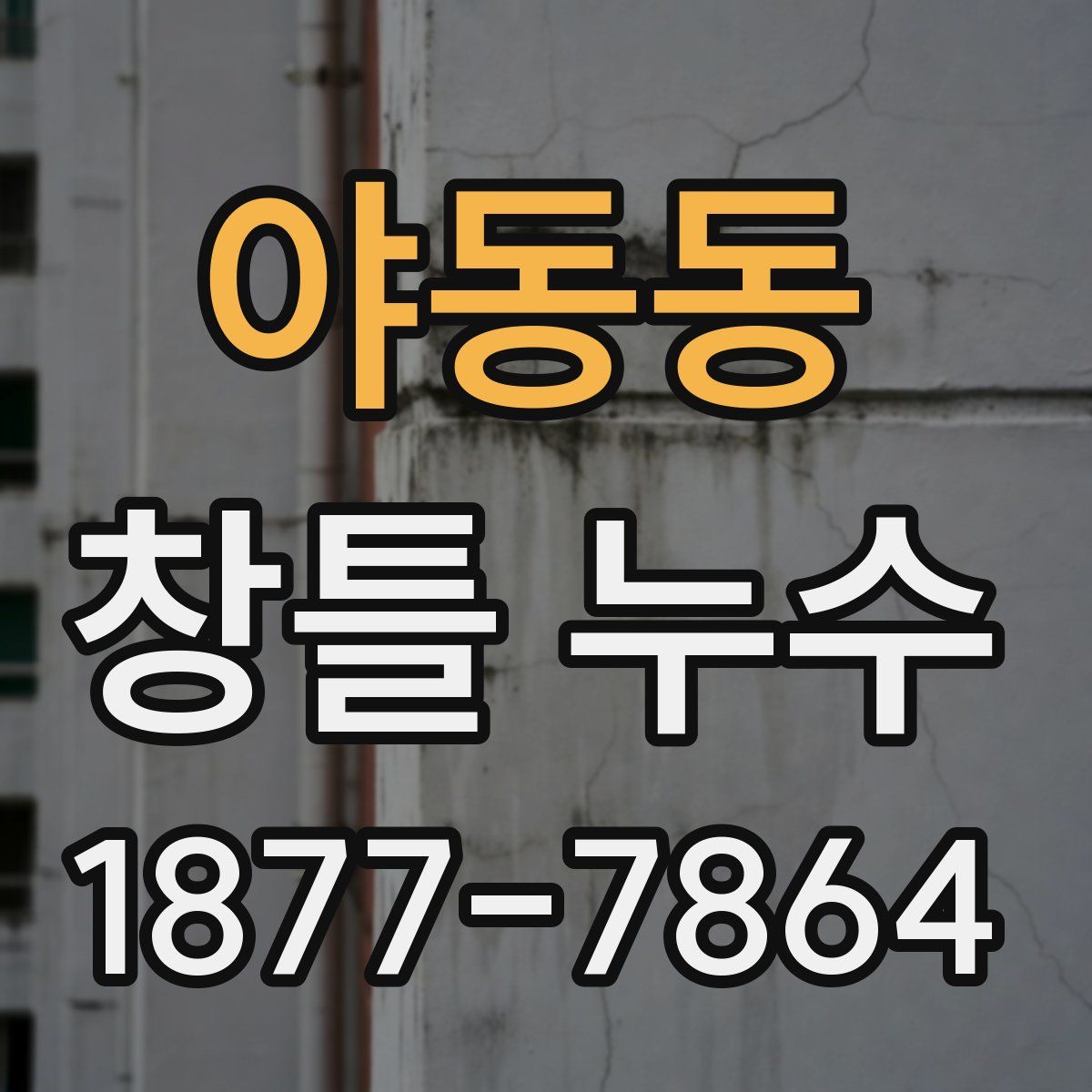 야동동 창틀 누수