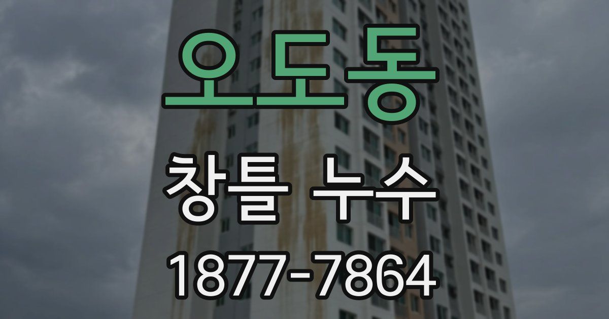 오도동 창틀 누수