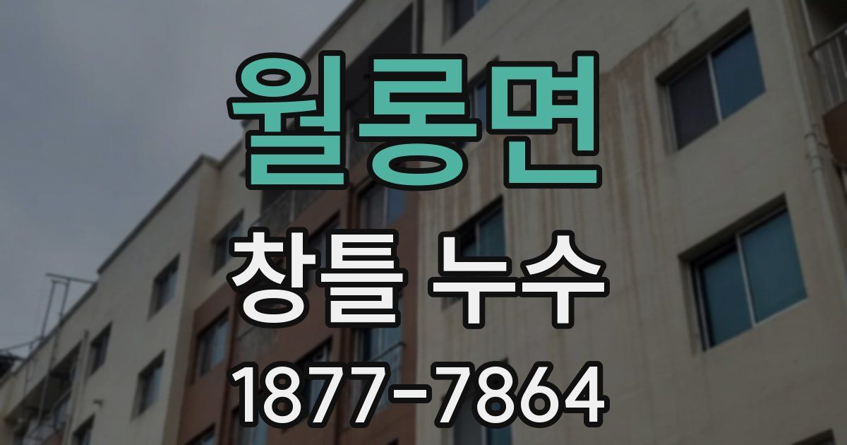 월롱면 창틀 누수