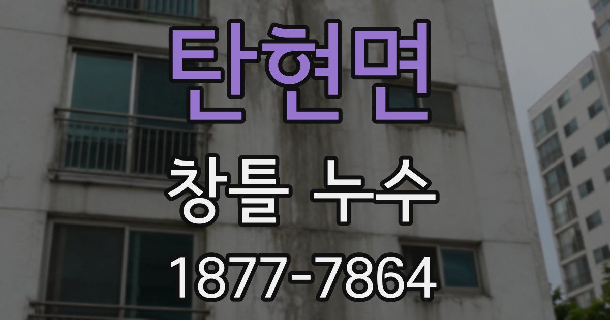 탄현면 창틀 누수