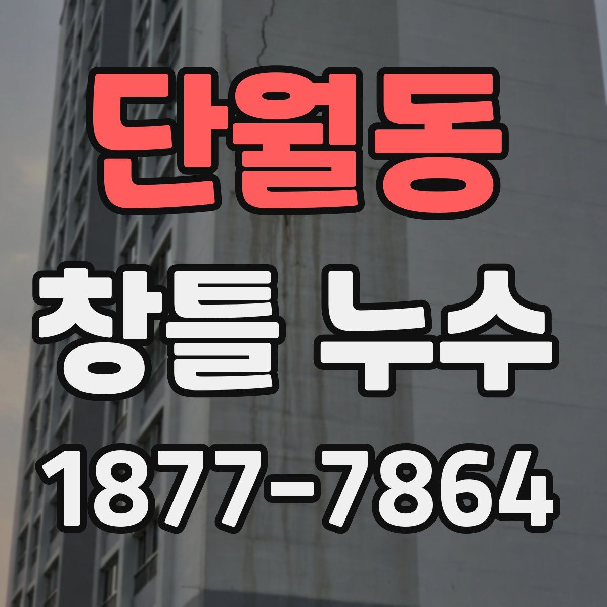 단월동 창틀 누수