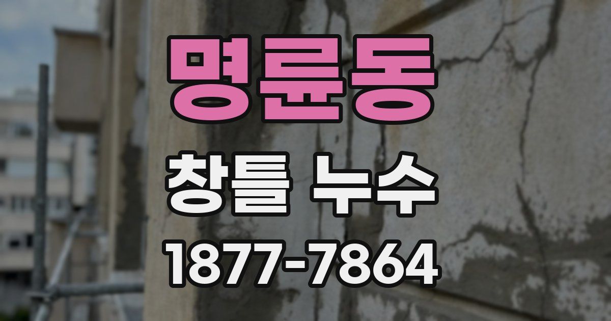 명륜동 창틀 누수