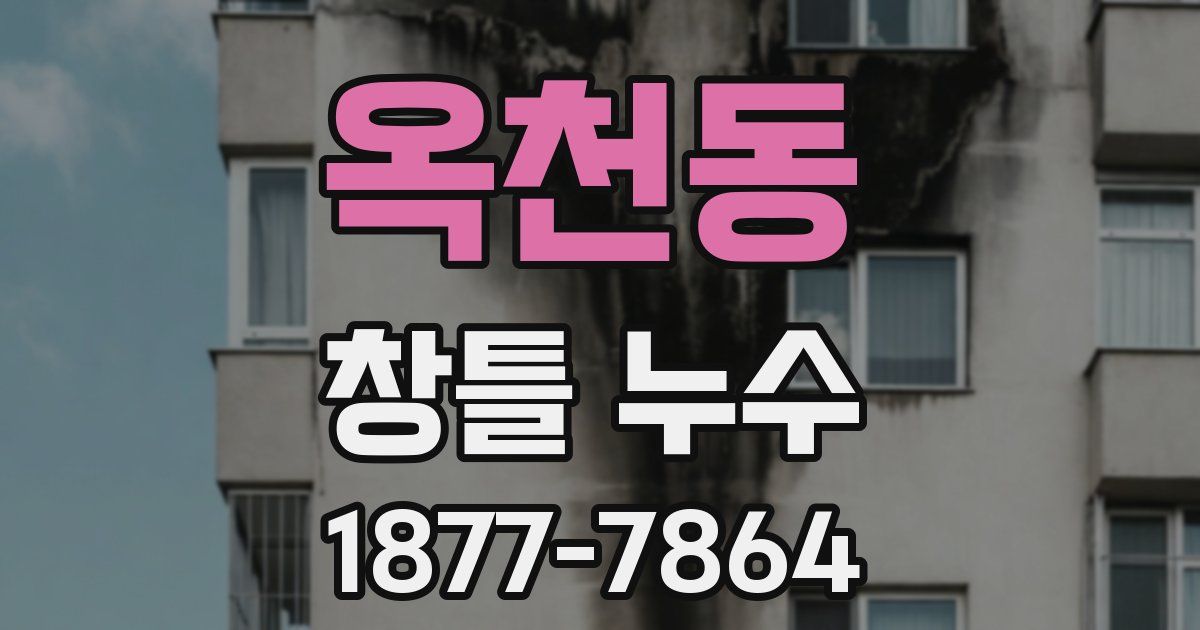 옥천동 창틀 누수