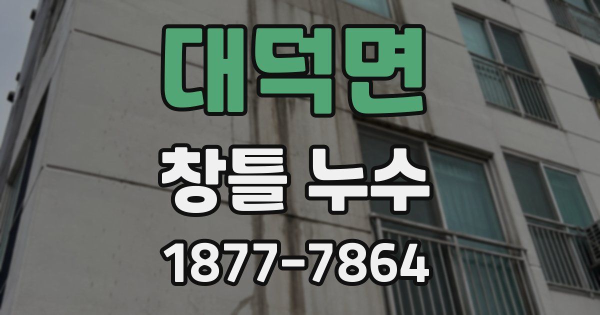 대덕면 창틀 누수