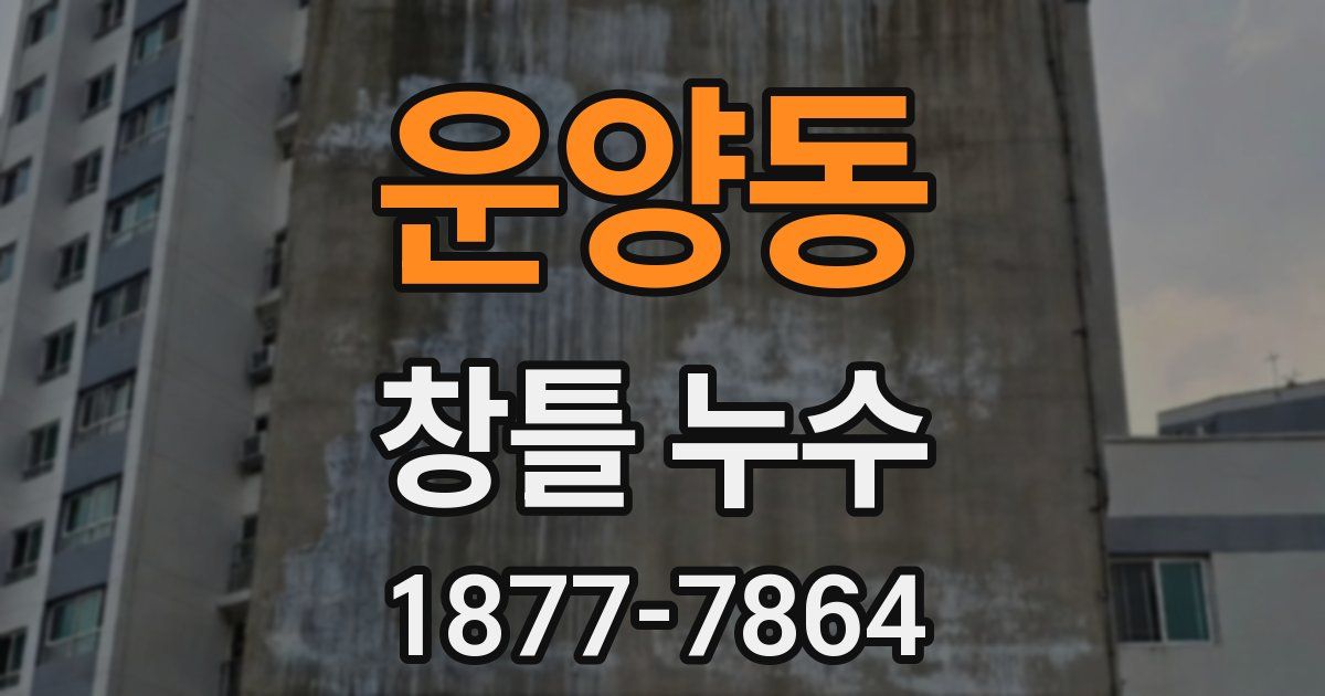 운양동 창틀 누수