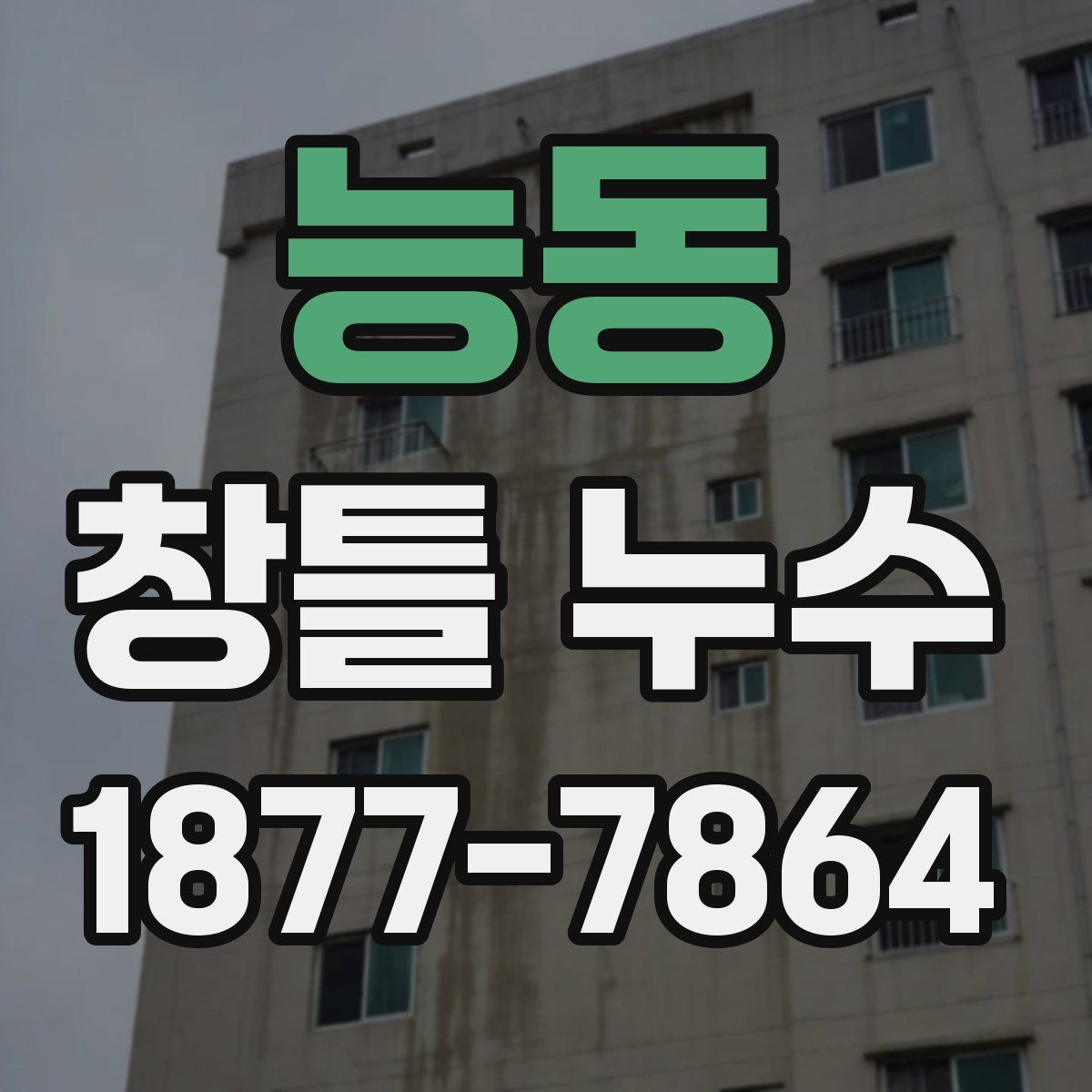 능동 창틀 누수