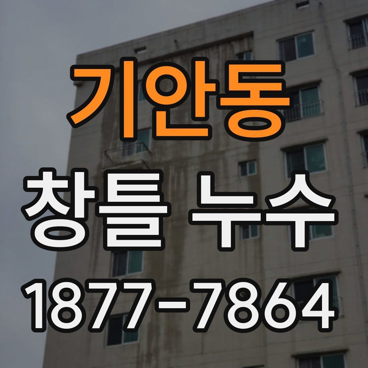 기안동 창틀 누수 부분 보수와 전체 보수 차이