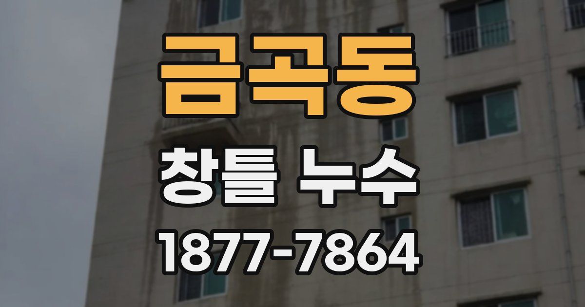 금곡동 창틀 누수