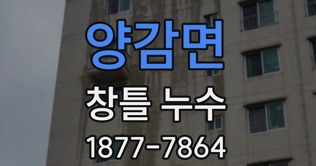 양감면 창틀 누수