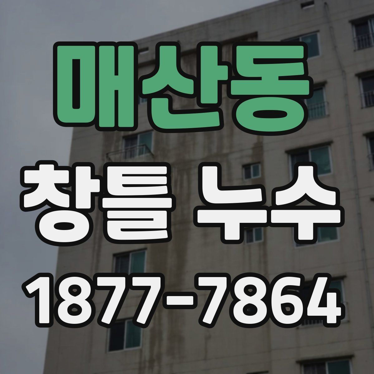 매산동 창틀 누수 발생 시 실내 피해 줄이는 법