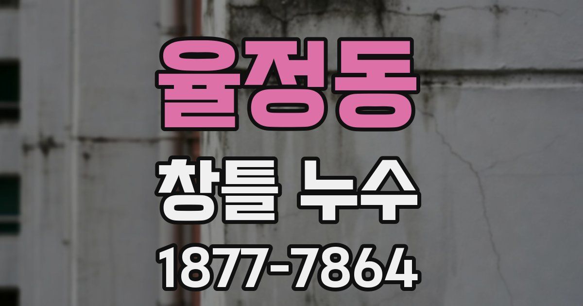 율정동 창틀 누수