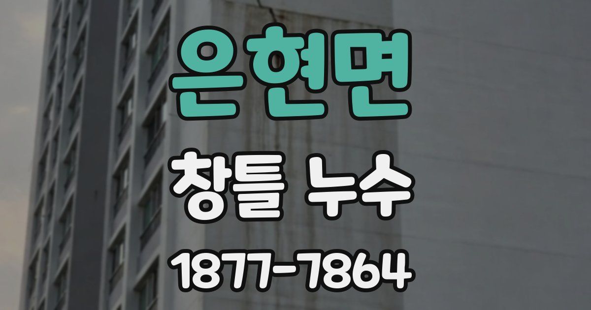 은현면 창틀 누수