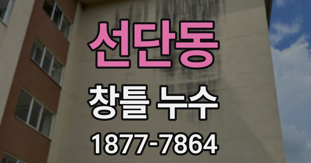 선단동 창틀 누수