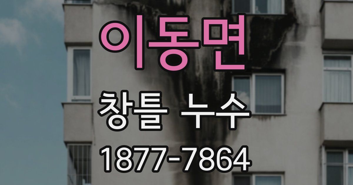 이동면 창틀 누수