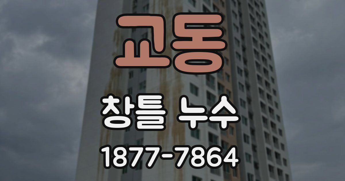 교동 창틀 누수