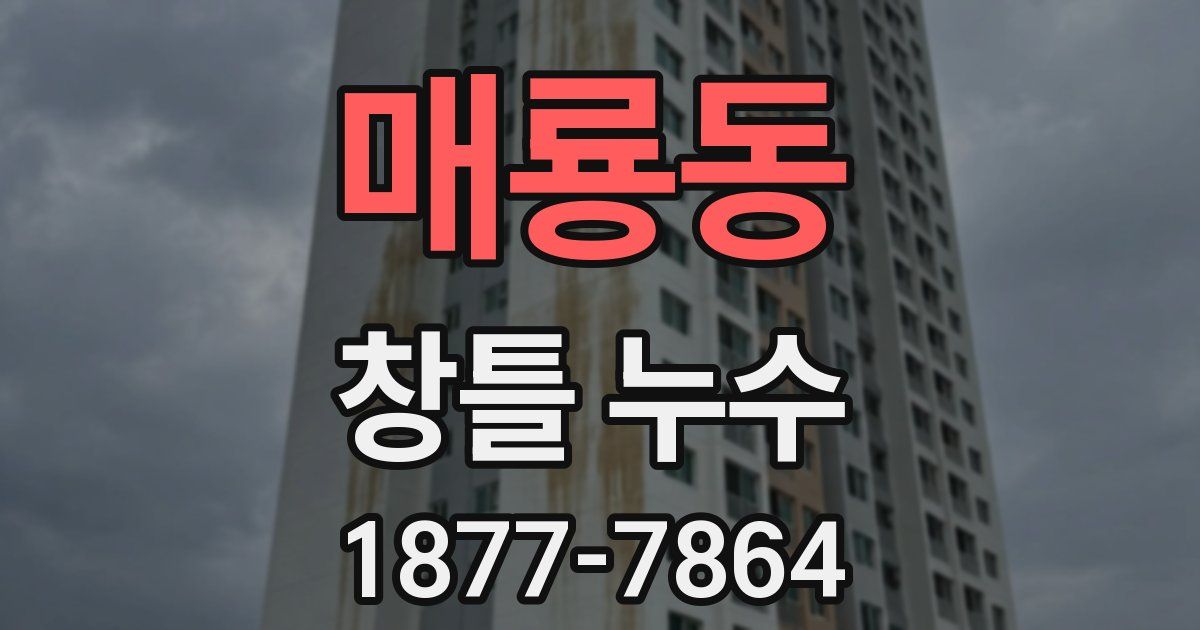 매룡동 창틀 누수