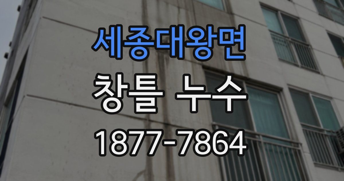 세종대왕면 창틀 누수