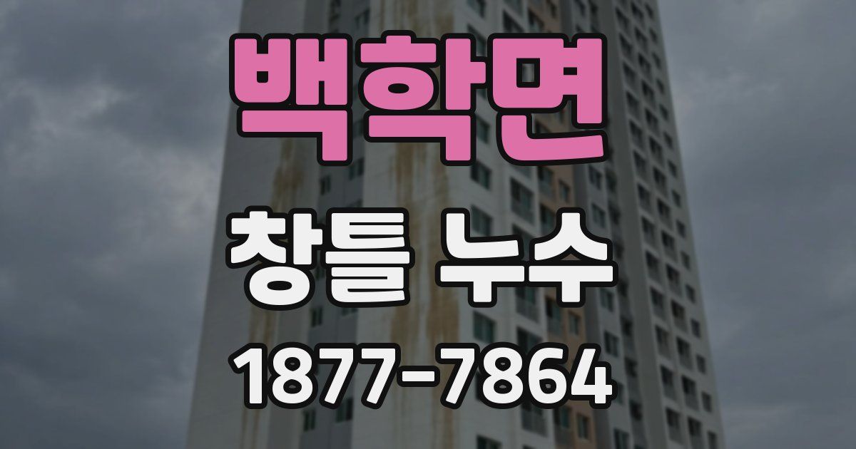 백학면 창틀 누수