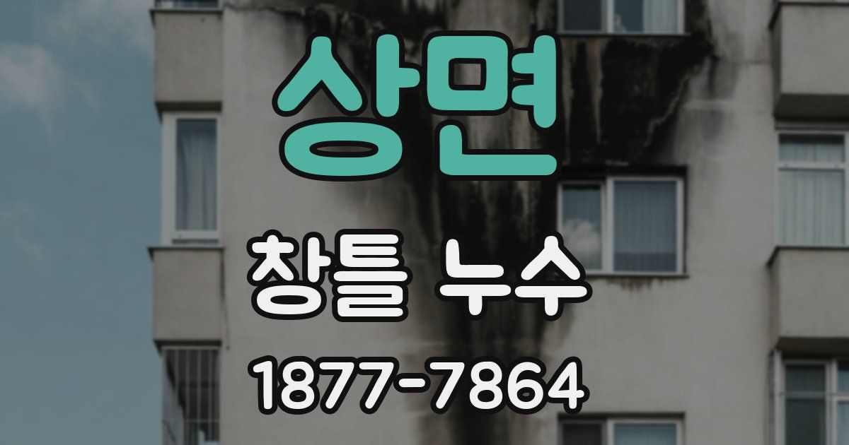 상면 창틀 누수