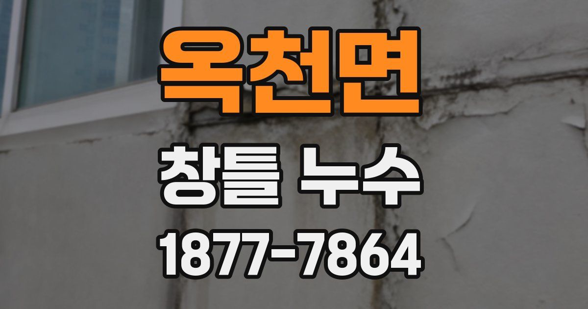 옥천면 창틀 누수