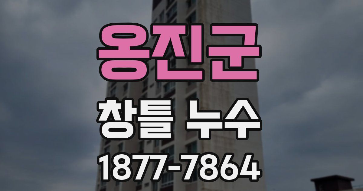 옹진군 창틀 누수