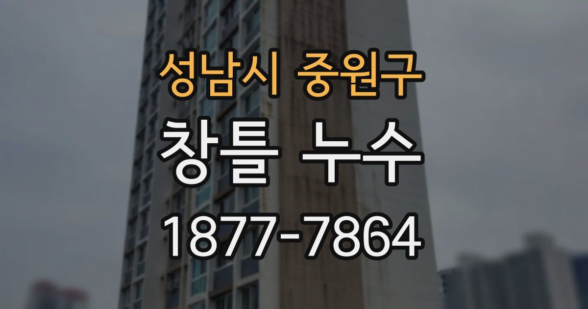 성남시 중원구 창틀 누수