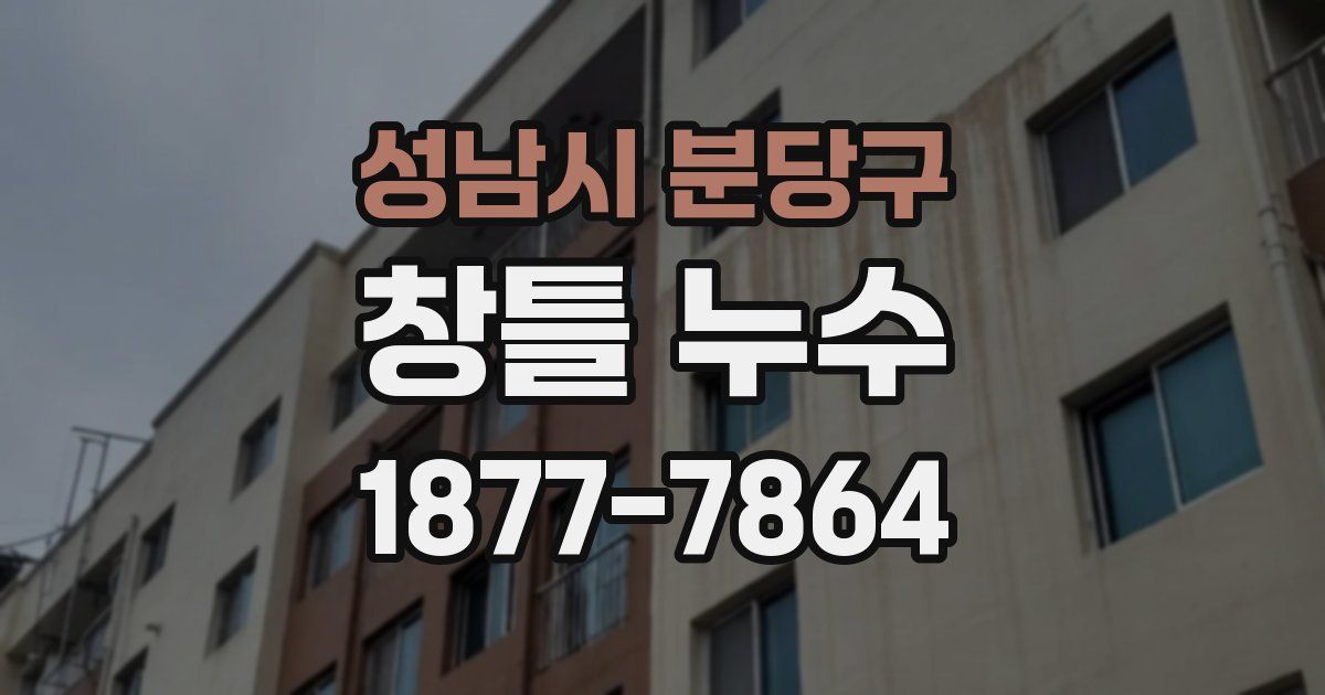 성남시 분당구 창틀 누수