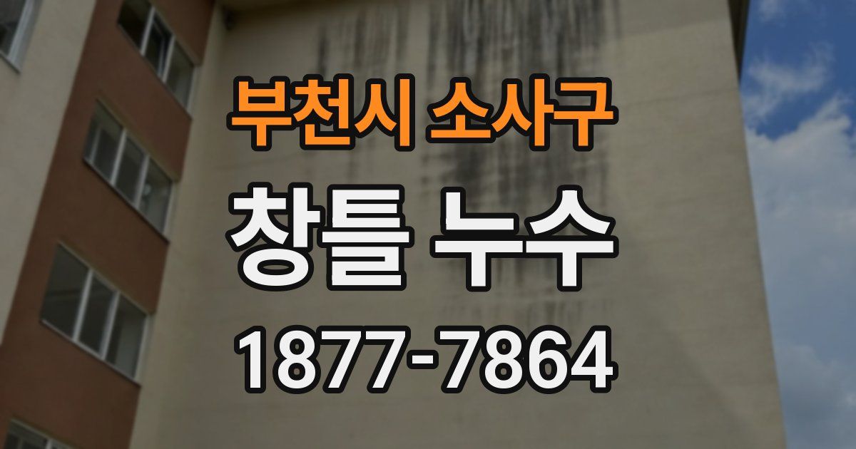 부천시 소사구 창틀 누수