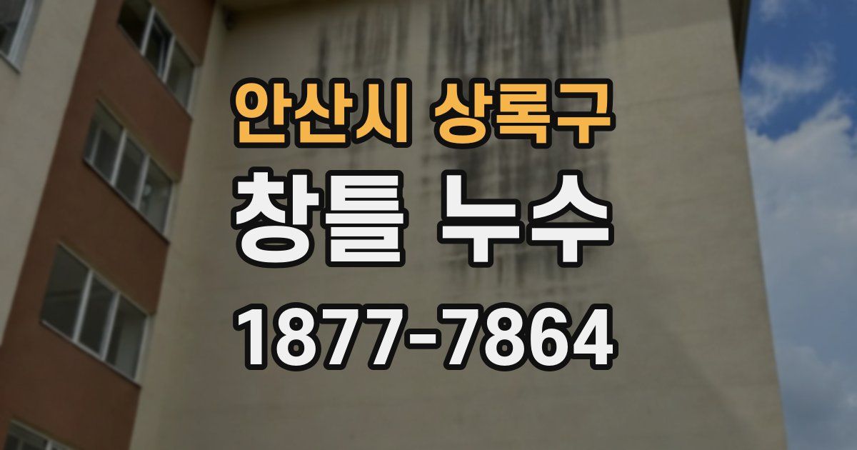 안산시 상록구 창틀 누수