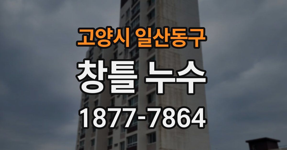 고양시 일산동구 창틀 누수