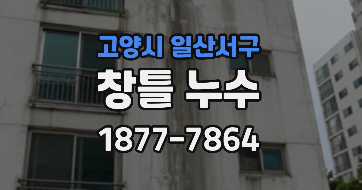 고양시 일산서구 창틀 누수
