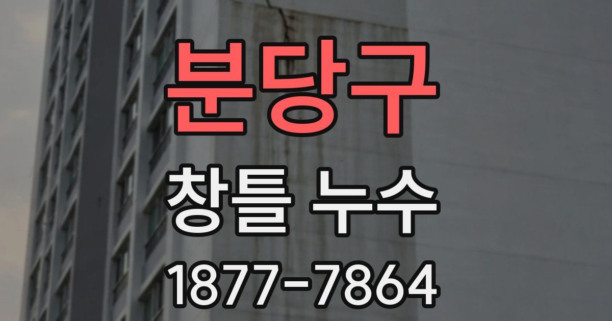 분당구 창틀 누수