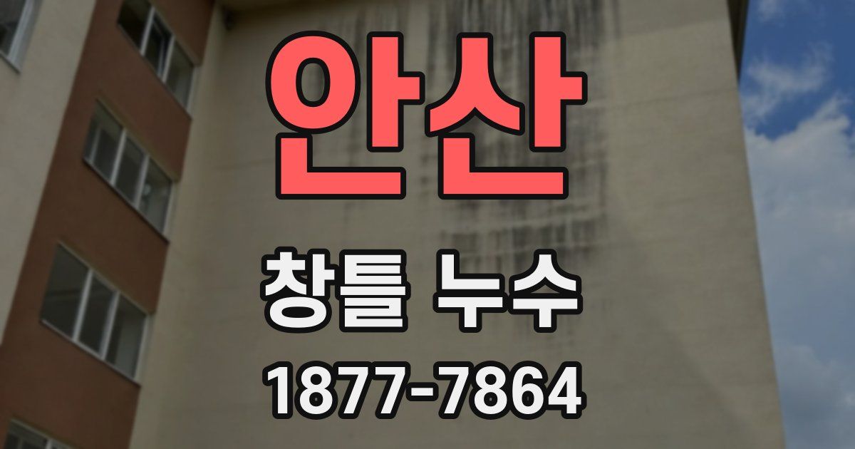 안산 창틀 누수