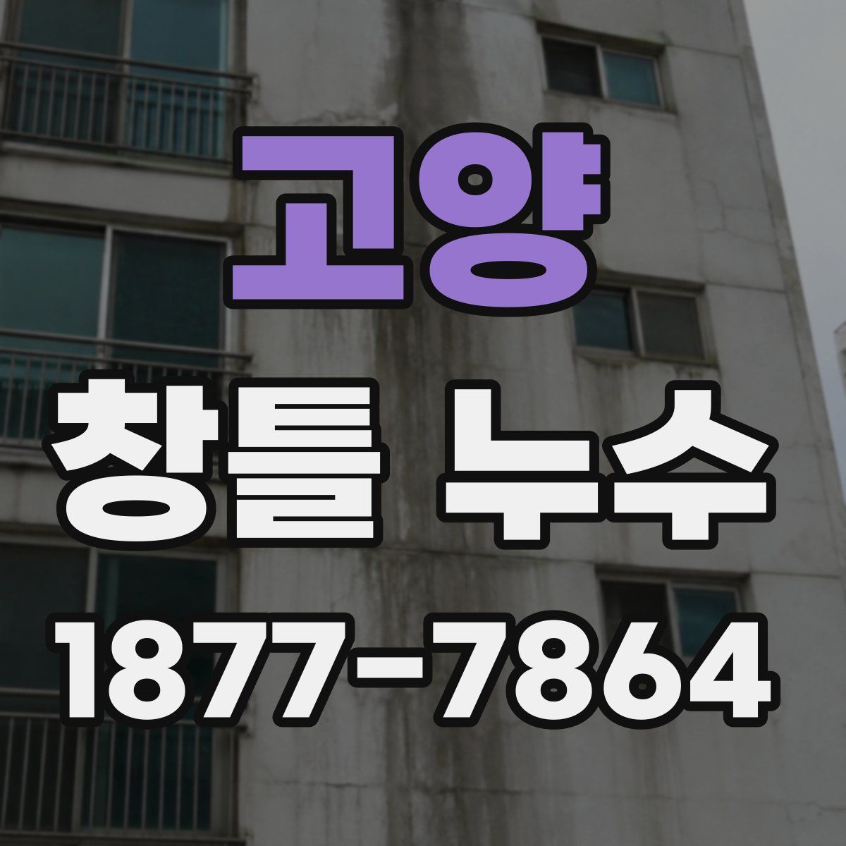 고양 창틀 누수