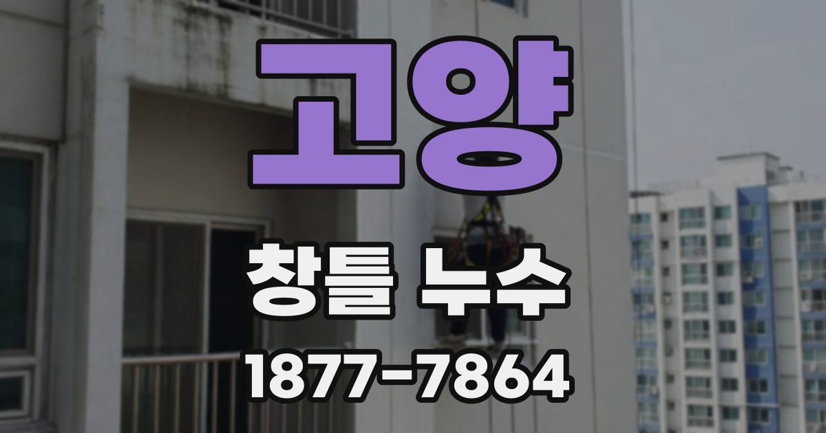 고양 창틀 누수