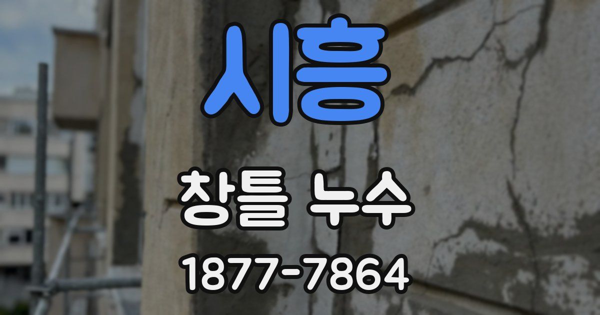 시흥 창틀 누수