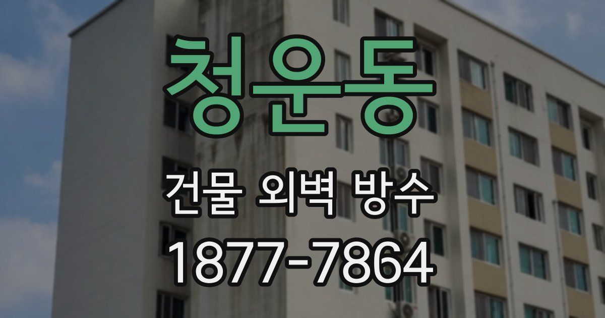 청운동 건물 외벽 방수